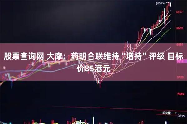 股票查询网 大摩：药明合联维持“增持”评级 目标价85港元